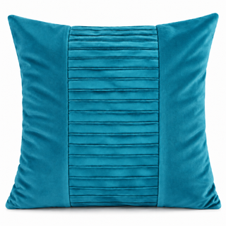 K Collection Pleated Velvet Cushion 45cm – Centre Detail – Filled