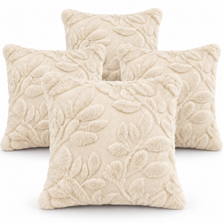 K Collection Raised Floral Cushions 45cm – Cover Only, Pack of 1 or 4