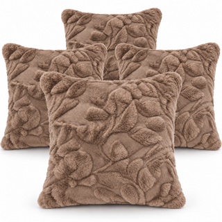 K Collection Raised Floral Cushions 45cm – Filled, Pack of 1 or 4