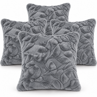 K Collection Raised Floral Cushions 45cm – Filled, Pack of 1 or 4
