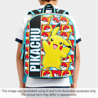 Pokémon Pikachu Kids Backpack with Pokéball Print – Multi-Colour