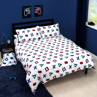 Official PlayStation Abstract Reversible Duvet Cover Set – Gaming Bedding