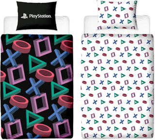 Official PlayStation Abstract Reversible Duvet Cover Set – Gaming Bedding