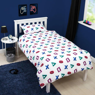 Official PlayStation Abstract Reversible Duvet Cover Set – Gaming Bedding