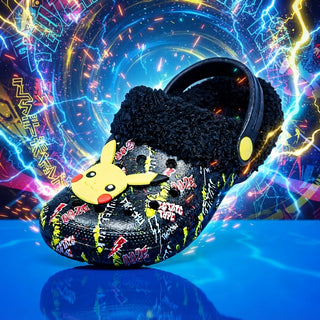 Pokémon Pikachu Boys Fleece Lined Clogs – Black & Yellow