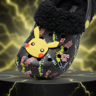 Pokémon Pikachu Boys Fleece Lined Clogs – Black & Yellow