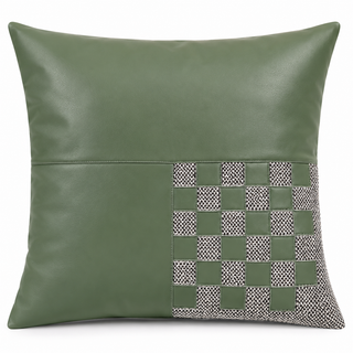K Collection Decorative Check Cushion 45cm – Sage Olive