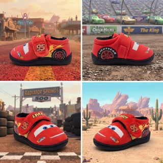 Disney Kids Lightning McQueen Slippers UK Size 5-12