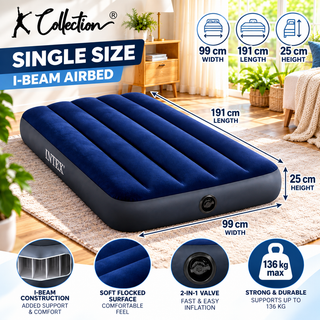K Collection Single Size I-Beam Airbed 99 x 191 x 25cm