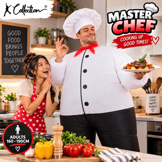 Adult Inflatable Master Chef Cooking Funny Costume 160-190cm