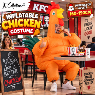 Adult Inflatable Chunky Chicken Costume 160-190cm - Animal