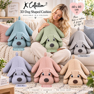 K Collection 3D Dog Cushion 60cm – Available in 6 Colours