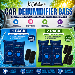 K Collection Reusable Car Dehumidifier Bags for Damp & Condensation – 500g