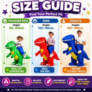 Adult Inflatable Red Dragon Ride-On Costume – One Size 160–190cm – Perfect for Festivals, Parties & Halloween