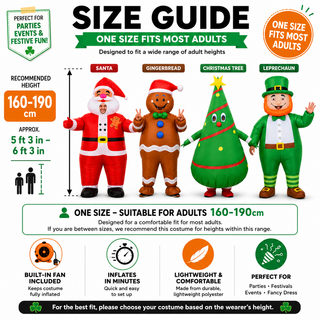 Adult Inflatable Leprechaun Costume - One Size 160–190cm – Perfect for St Patrick’s Day, Parties & Fancy Dress