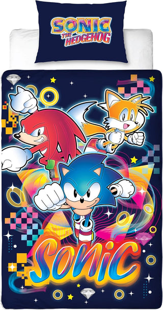 Sonic, Tails & Knuckles Single Duvet Cover Set