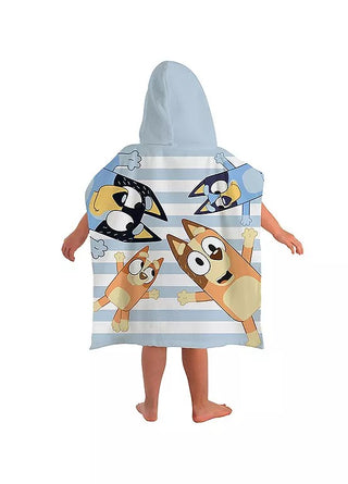Bluey Surprise Hooded Poncho Towel 100% Cotton 50x115cm