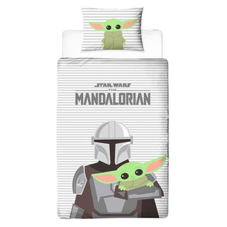Star Wars (The Mandalorian) Reversible Duvet Set - Baby Yoda Design - Single