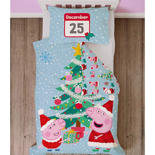 Peppa Pig Reversible Duvet Set - Santa Design - Junior