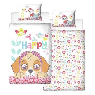 Paw Patrol Reversible Duvet Set - Be Happy! Design - Single