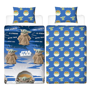 Star Wars (The Mandalorian) Reversible Duvet Set - Baby Yoda Design - Single and Double