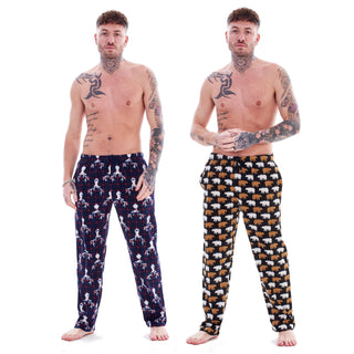 Keanu Mens 2 Pack Lounge Pants - Stag/Polar Bear Design - Sizes S - 2XL