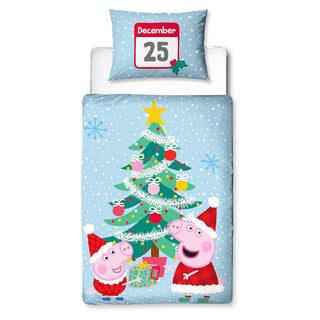 Peppa Pig Reversible Duvet Set - Santa Design - Junior