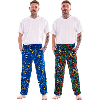 Keanu Mens 2 Pack Lounge Pants - Batman Design - Sizes S - 2XL