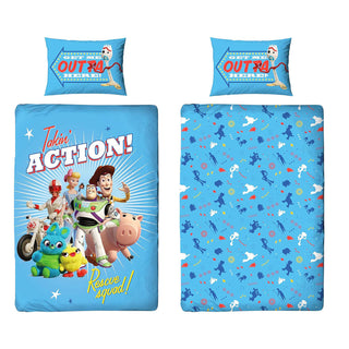 Toy Story Reversible Duvet Set - Woody & Buzz Lightyear Design - Single