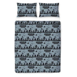 Stranger Things Reversible Duvet Set - Hawkins Town Map Design - Single and Double