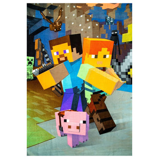Minecraft Fleece Throw Blanket - Good Guys Design - 100% Polyester - 100 x 150cm
