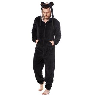 Keanu Mens Onesies - Gorilla Head Design - 100% Fleece Polyester - Adults