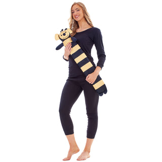 K Collection Extra Long Hot Water Bottle - 72cm Long - 2 L Capacity - Bumblebee Design