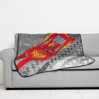 Jay Franco Fluffy Sherpa Fleece Throw Blanket - Cars Design - 100% Polyester - 130 x 150cm