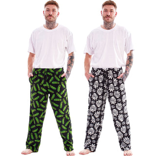 Keanu Mens 2 Pack Lounge Pants - Rick and Morty Design - Sizes S - 2XL