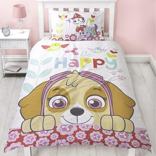 Paw Patrol Reversible Duvet Set - Be Happy! Design - Single