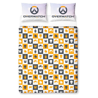 Overwatch Reversible Duvet Set - Eat Sleep Character Design - Single and Double