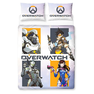 Overwatch Reversible Duvet Set - Eat Sleep Character Design - Single and Double