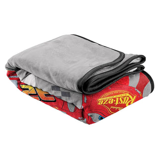Jay Franco Fluffy Sherpa Fleece Throw Blanket - Cars Design - 100% Polyester - 130 x 150cm