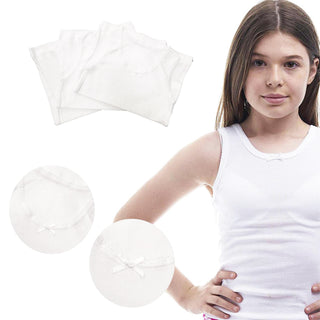 KidCollection Girls Pack of 6 Vest - White Design
