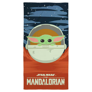 Star Wars (The Mandalorian) Towel - Baby Yoda Design - 100% Cotton - 140 x 70cm