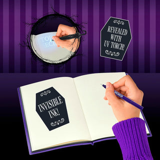 Wednesday Secret Reveal A5 Journal & UV Pen Set – Purple