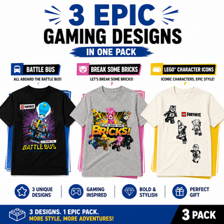 LEGO Fortnite Boys T-Shirt 3 Pack - Image 2