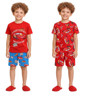 Disney Pixar Cars Lightning McQueen Boys Short Pyjamas 2 Pack