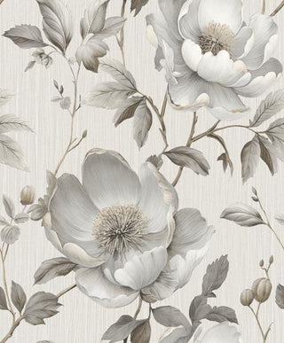 Muriva Alethia Floral Grey Wallpaper 227502 10m Roll Elegant Botanical Feature Wall