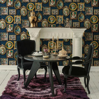 Holden Decor Regal Beasts Navy Wallpaper 13791 – Majestic Animal Design – 10m Roll