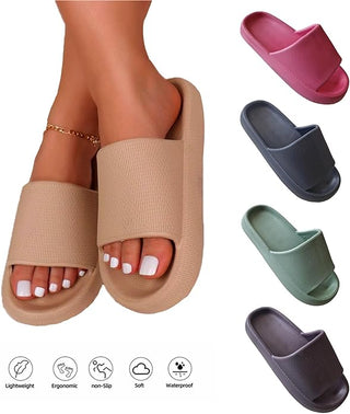 Keanu Unisex Chunky Cloud Sliders - Plain Colours