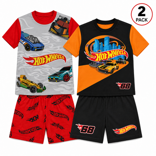 Hot Wheels Boys Short Pyjamas Pack of 2