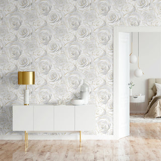 Muriva Madison Rose Glitter Wallpaper   - 10m x 53cm Wide