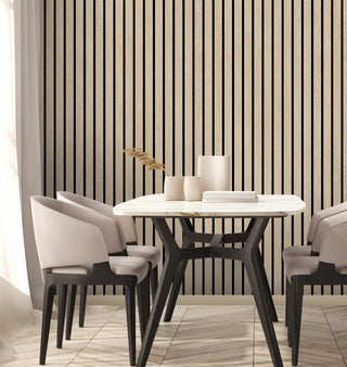 Muriva Wooded Slats Natural Wallpaper M802-27 10m Roll Wood Effect Feature Wall